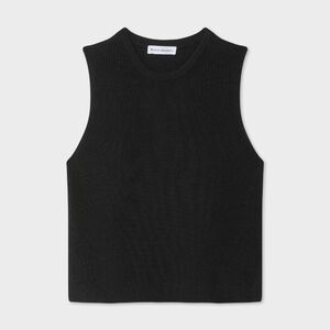 White + Warren Organic Cotton Shell Tank Black